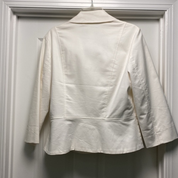 Rafaella Sz L white jacket button front two side pockets - Picture 7 of 7